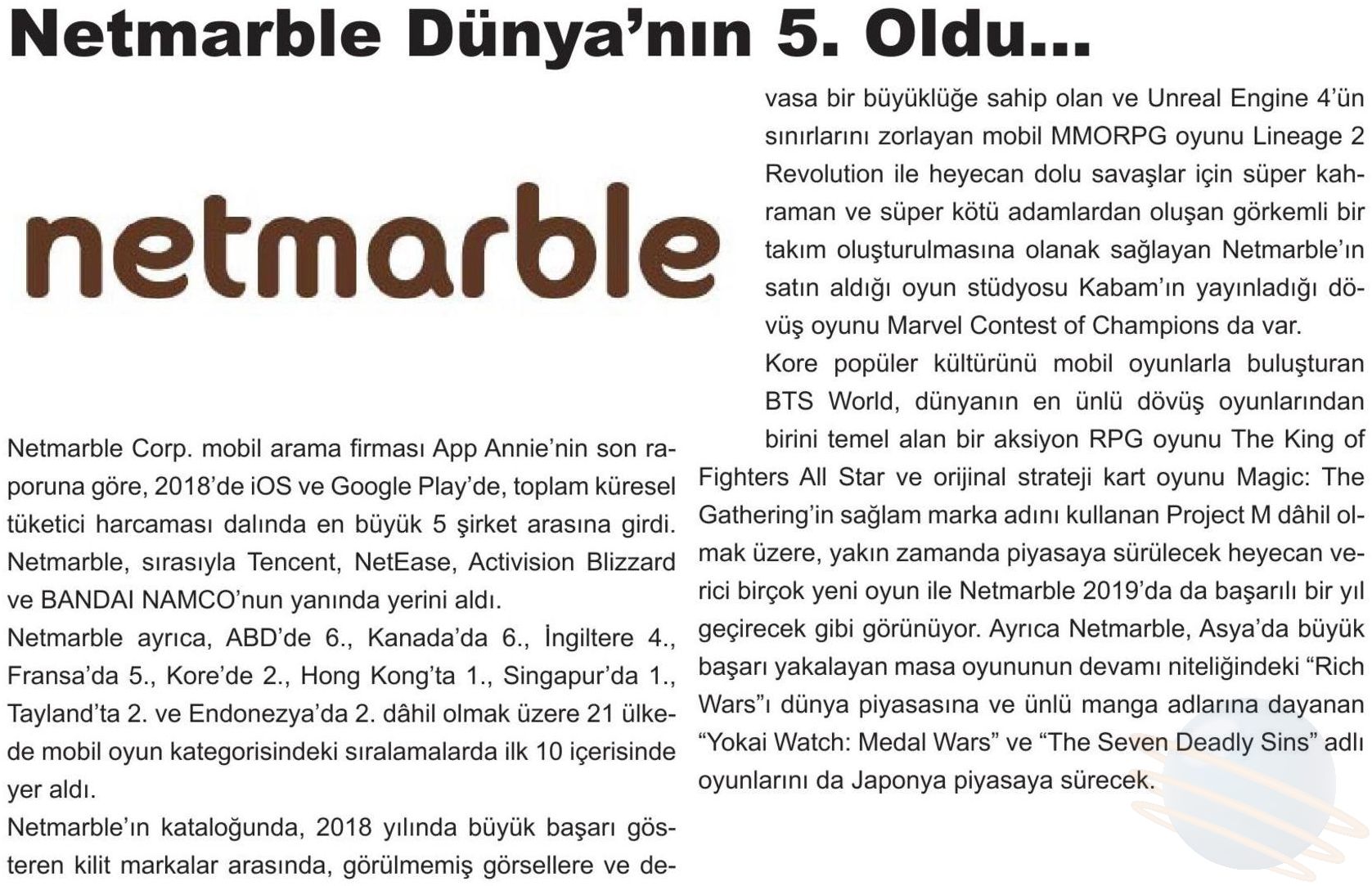 Press Netmarble Turkey Interactive Services