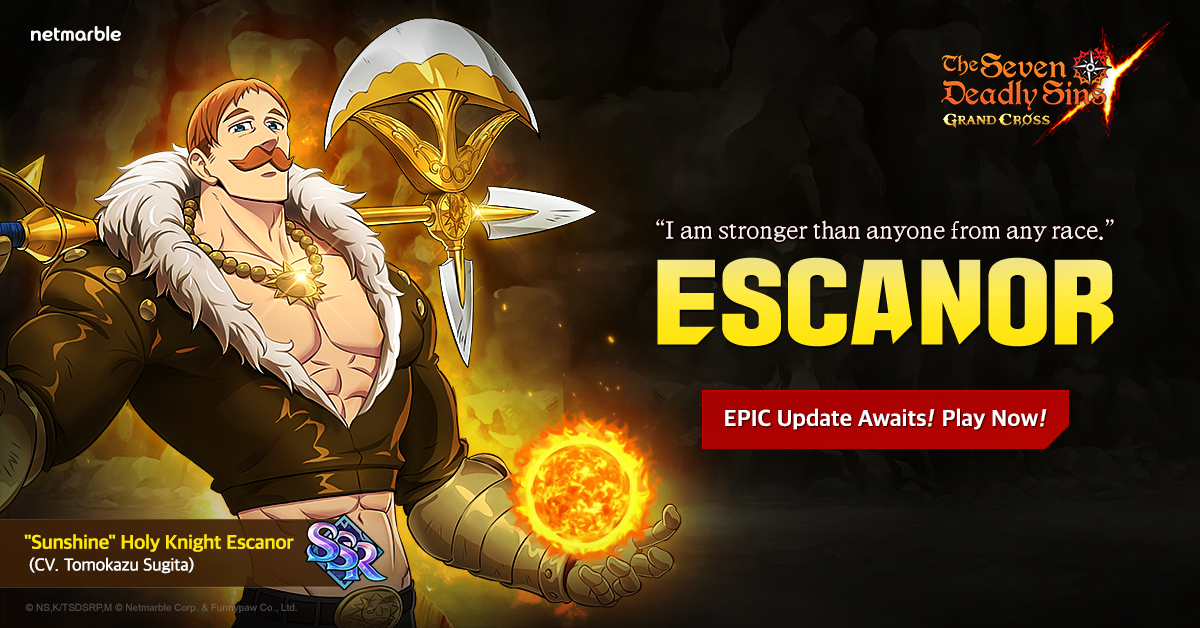 THE HOLY KNIGHT ESCANOR SHINES BRIGHT IN ALL-NEW UPDATE FOR THE SEVEN DEADLY SINS: GRAND CROSS